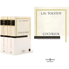 Türkiye İş Bankası Kültür Yayınları Lev N. Tolstoy Savaş ve Barış 2 Cilt (Karton Kapak) +1 Adet Kitap Set