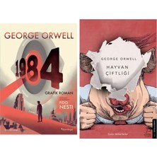 Domingo Yayınevi George Orwell 1984 (Grafik Roman) (Karton Kapak) +1 Adet Kitap Set