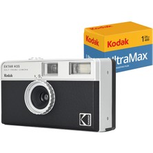 Kodak Ektar H35 35MM  Filmli Fotoğraf Makinesi Siyah+ Kodak Ultramax 24 Poz Film