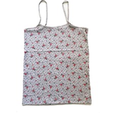 Çerçici Kadın Askılı Desenli Atlet Dantelli Empirme Pamuklu Penye D2-Royaleks