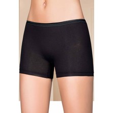 Çerçici Likralı Kadın Boxer Siyah 2101B-ROYALEKS