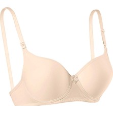 Çerçici Destekli Slikonlu Düz Sütyen Ten-Royaleks