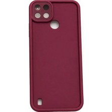 Fenza Realme C21Y ve Realme C25Y Uyumlu Kamera Çıkıntılı Mat Silikon Telefon Kılıfı