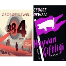 Domingo Yayınevi George Orwell 1984 (Grafik Roman) (Karton Kapak) +1 Adet Kitap Set