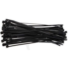 Zembil 200 Adet 2.5MMX140MM Kablo Bağı Plastik Cırt Kelepçe Siyah