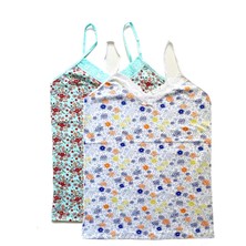 Çerçici 2 Adet Kadın Askılı Desenli Atlet Dantelli Empirme Pamuklu Penye D5-6-Royaleks