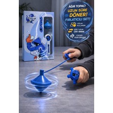 Toyfest Cranky Spin Axis 4 Plunko Topaç Seti (Topaç+Fırlatıcı+Dişli Uzun Çubuk) Uzun Döner