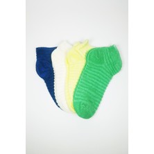 Çerçici Kadın Havlu Patik Bilek Çorap Ev Çorabı 4 Çift-Royaleks