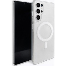 Fenza Samsung Galaxy S26 Ultra Uyumlu Kamera Korumalı Magsafe Wireless Şarj Özellikli Lüks Şeffaf Silikon Telefon Kılıfı