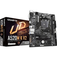 Gigabyte Krk Gıgabyte A520M-K V2, 2xddr4, 1x M.2, D-Sub, Hdmı, Am4 Soket Anakart Krk