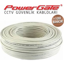 Krk Powergate Vıa 100MT, 2+1 (2x0,22+0,22) %100 Bakır, Cctv Güvenlik Kablosu Krk