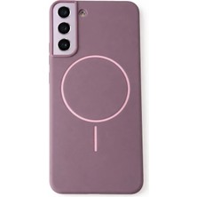 Fenza Samsung Galaxy S22 Plus Uyumlu Içi Kadife Magsafe Wireless Şarz Özellikli Gül Kurusu Renkli Telefon Kılıfı