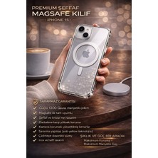 Almanara Project Ultramag 1300G Manyetik Çekim Anti-Sararma Darbe Korumalı Şeffaf iPhone 15 Uyumlu Magsafe Kılıf