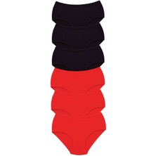 Çerçici 6 Adet Tutku Kadın Yüksek Bel Bato Kalın Lastik Külot S1-Royaleks