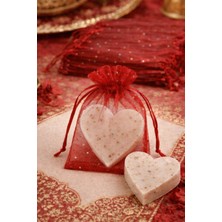 Emtory Home Kırmızı Keseli Doğal Lavantalı Sabun | Kına Hediyesi Nişan Söz Hediyesi  1 Adet