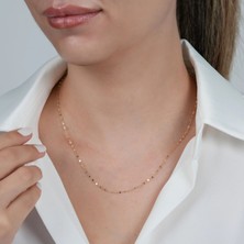 By Milo Jewellery 14 Ayar Sade Tasarım Altın Zincir