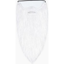 Beyaz Renk Lastikli Uzun Takma Sakal 40 cm - Lisinya