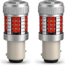 Femex Fanlı 1016 Çift Duy P21/5W Tip 40 Ledli Çapraz Tırnak BAY15D Kırmızı