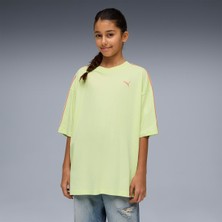 Puma Oversized Graphic Kız Çocuk Yeşil Tişört