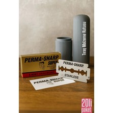 Creatividad Solutions Permasharp 10 Adet Tıraş Jileti ve Tıraş Malzeme Kutusu Set