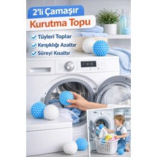 Hayveys 2’li Çamaşır Kurutma Topu – Tüy Toplayıcı Kurutma Makinesi Topu