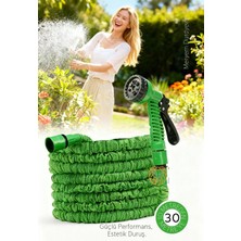 Creatividad Solutions 30 Metre Premium Uzayabilen Bahçe Hortumu - 7 Fonksiyonlu Başlık ve Esnek Tasarım 722695