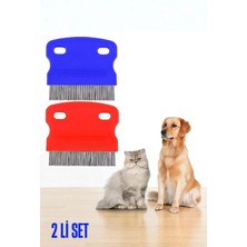 Creatividad Solutions Kedi Köpek Bit Pire Tarağı Metal Uçlu Bit Tarağı 2 Adet Set 721890