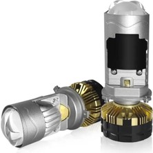 Femex Pro Plus H4 Mercekli Mini Bi-Led Kendinden Perdeli Sellektör Aparatlı 180W 25000 Lumen