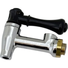 Süppürge Semaver Ile Uyumlu Musluk Göstergeli, Dıştan Dişli, Contalı, Demir, Kazan Musluğu 9x7,5cm