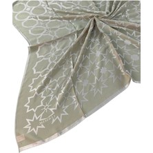 Mim Eşarp ve Şal Mısırlı Eşarpları Yıldız Desenli Devore Eşarp