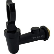 Süppürge Semaver Ile Uyumlu Musluk Göstergesiz, Dıştan Dişli, Contalı, Somunlu, Sarı Nipelli 9cm