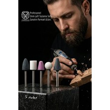 Creatividad Solutions 5'li Dremel Ucuna Taşlama Seti - 3mm Şaft Profesyonel Oyma, Şekillendirme ve Rötuş Uçları 722729
