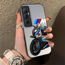 HONTINGA Realme C65 ile Uyumlu Kılıfı Silikon Kenar Sert Arka Düşüme Önleyici Basitlik Anti Düşme Kamera Korumali Bmw Desen Telefon Kılıfı Kadın ve Erkek Için Uygundur K1-0590