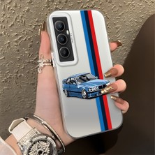 HONTINGA Realme C65 ile Uyumlu Kılıfı Silikon Kenar Sert Arka Düşüme Önleyici Basitlik Anti Düşme Kamera Korumali Bmw Desen Telefon Kılıfı Kadın ve Erkek Için Uygundur K1-0590