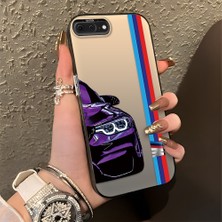 HONTINGA iPhone 8 Plus ile Uyumlu Kılıfı Silikon Kenar Sert Arka Düşüme Önleyici Basitlik Anti Düşme Kamera Korumali Bmw Desen Telefon Kılıfı Kadın ve Erkek Için Uygundur K1-0588