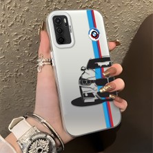 HONTINGA Oppo A54 4g ile Uyumlu Kılıfı Silikon Kenar Sert Arka Düşüme Önleyici Basitlik Anti Düşme Kamera Korumali Bmw Desen Telefon Kılıfı Kadın ve Erkek Için Uygundur K1-0588