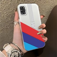 HONTINGA Samsung Galaxy A31 ile Uyumlu Kılıfı Silikon Kenar Sert Arka Düşüme Önleyici Basitlik Anti Düşme Kamera Korumali Bmw Desen Telefon Kılıfı Kadın ve Erkek Için Uygundur K1-0591