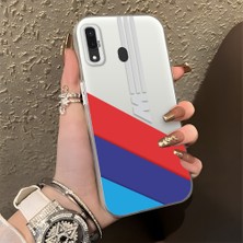 HONTINGA Samsung Galaxy A20 ile Uyumlu Kılıfı Silikon Kenar Sert Arka Düşüme Önleyici Basitlik Anti Düşme Kamera Korumali Bmw Desen Telefon Kılıfı Kadın ve Erkek Için Uygundur K1-0591