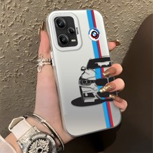 HONTINGA Redmi Note 12 Pro 5g ile Uyumlu Kılıfı Silikon Kenar Sert Arka Düşüme Önleyici Basitlik Anti Düşme Kamera Korumali Bmw Desen Telefon Kılıfı Kadın ve Erkek Için Uygundur K1-0588