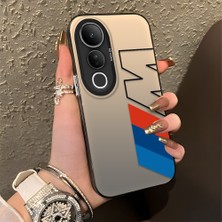 HONTINGA Vivo V50 Lite ile Uyumlu Kılıfı Silikon Kenar Sert Arka Düşüme Önleyici Basitlik Anti Düşme Kamera Korumali Bmw Desen Telefon Kılıfı Kadın ve Erkek Için Uygundur K1-0591