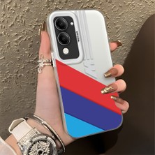 HONTINGA Vivo Y29S ile Uyumlu Kılıfı Silikon Kenar Sert Arka Düşüme Önleyici Basitlik Anti Düşme Kamera Korumali Bmw Desen Telefon Kılıfı Kadın ve Erkek Için Uygundur K1-0591