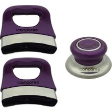 Süppürge Tencere Ile Uyumlu Tava ve Sahan Uygun Sap Kulp Tutamak Kulbu Seti 3 Lü Mor