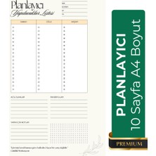 Organik Yolda 10 Adet Planlayıcı A4 Boyutundadır