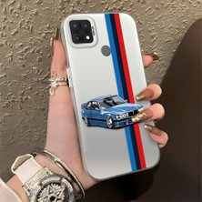 HONTINGA Oppo A15S ile Uyumlu Kılıfı Silikon Kenar Sert Arka Düşüme Önleyici Basitlik Anti Düşme Kamera Korumali Bmw Desen Telefon Kılıfı Kadın ve Erkek Için Uygundur K1-0590