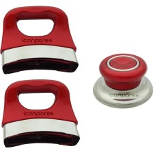 Süppürge Tencere Ile Uyumlu Tava ve Sahan Uygun Sap Kulp Tutamak Kulbu Seti 3 Lü Kırmızı