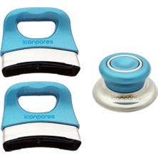 Süppürge Tencere Ile Uyumlu Tava ve Sahan Uygun Sap Kulp Tutamak Kulbu Seti 3 Lü Turkuaz