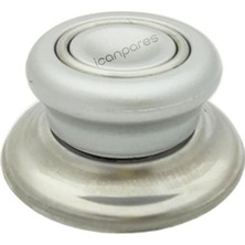 Süppürge Tencere Ile Uyumlu Kapak Tepesi Tava Sahan Kapağı Kulbu 1 Adet Gri