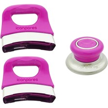 Süppürge Tencere Ile Uyumlu Tava ve Sahan Uygun Sap Kulp Tutamak Kulbu Seti 3 Lü Fuşya