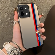 HONTINGA Vivo Y28 ile Uyumlu Kılıfı Silikon Kenar Sert Arka Düşüme Önleyici Basitlik Anti Düşme Kamera Korumali Bmw Desen Telefon Kılıfı Kadın ve Erkek Için Uygundur K1-0589