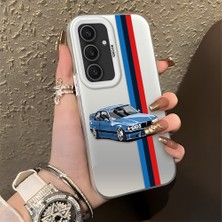 HONTINGA Samsung Galaxy S25 Plus ile Uyumlu Kılıfı Silikon Kenar Sert Arka Düşüme Önleyici Basitlik Anti Düşme Kamera Korumali Bmw Desen Telefon Kılıfı Kadın ve Erkek Için Uygundur K1-0590